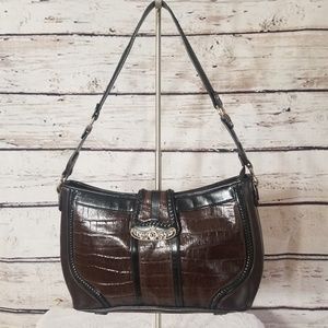 MC Marc Chantal Croc Black & Brown Shoulde…